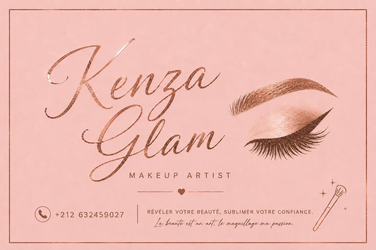 Kenza Glam Makeup Artist Flyer